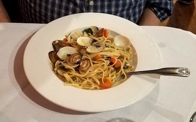 Linguini with Clams at Luigi's Italian Restaurant