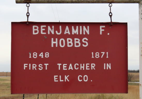 Benjamin Hobbs Grave - Howard, Kansas