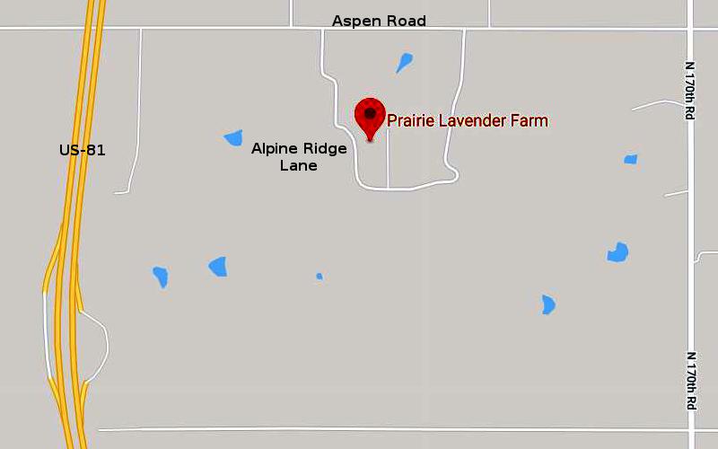 Prairie Lavender Farm Map - Bennington, Kansas
