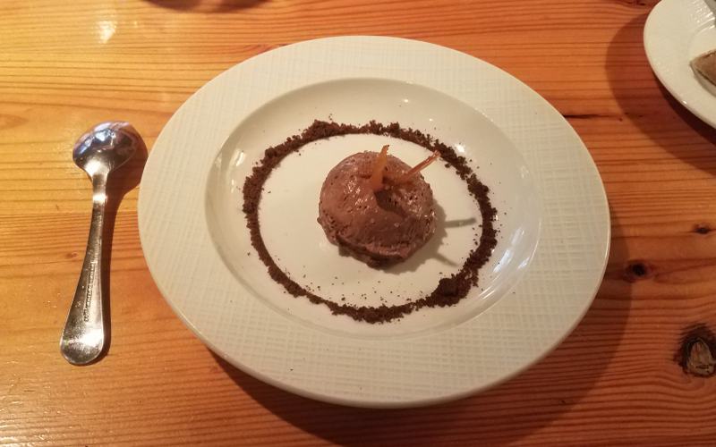 chocolate semifreddo at Renaissance Cafe in Assaria