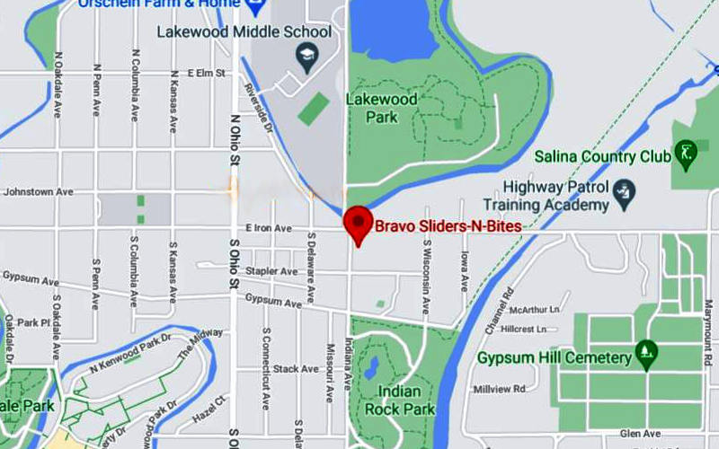 Bravo Sliders-N-Bites Map - Salina, Kansas