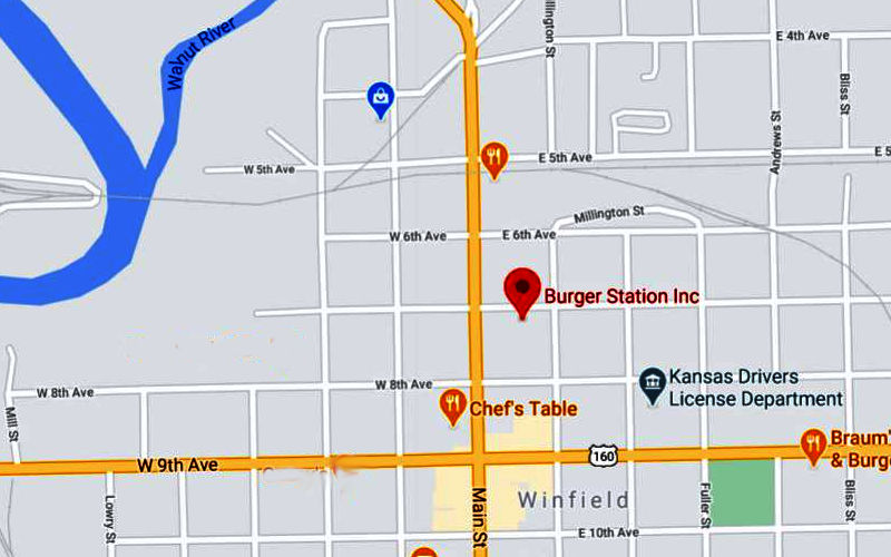 Burger Station Map - Winfield, Kansas
