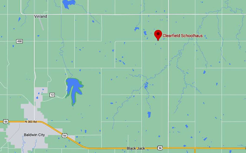 Clearfield School Map - Baldwin City, Kansas
