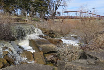 Santa Fe Park Falls & Bridge - Chanute, Kansas