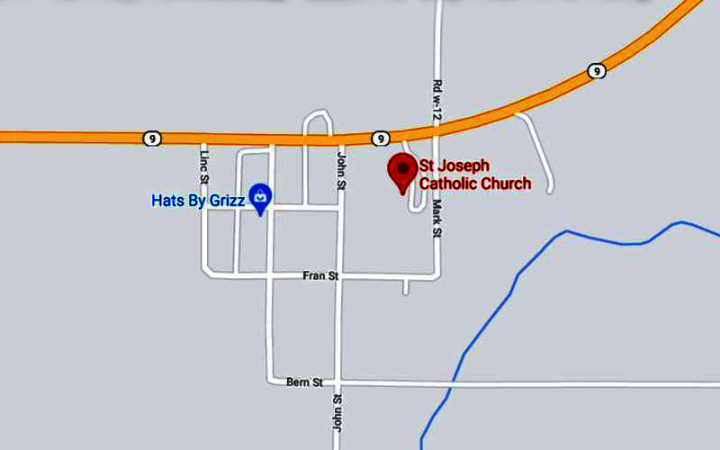 St Joseph Catholic Church Map - New Almelo, Kansas