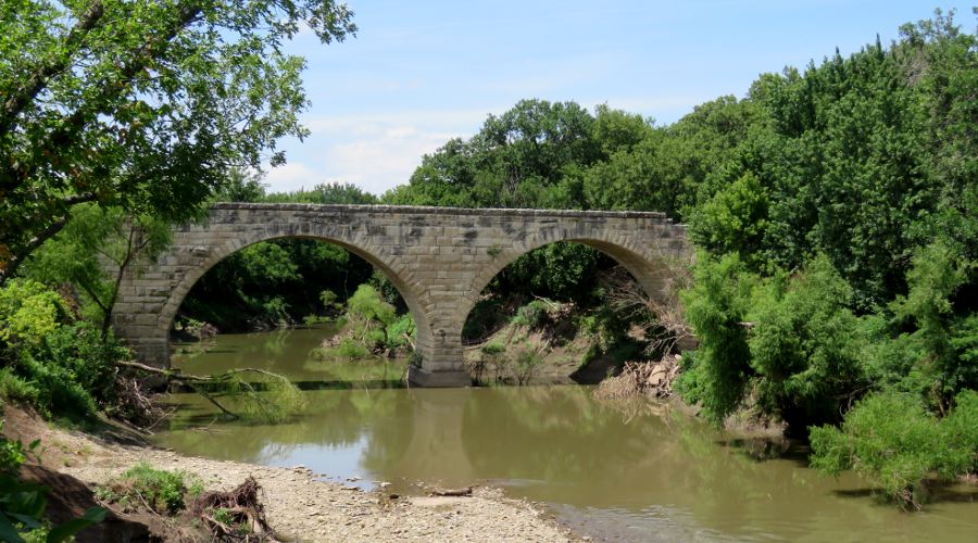 Clements Stone Arch Bridge in 2022 - Clements, Kansas