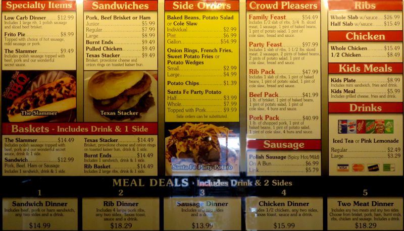 Hickory Hut BBQ Menu - Salina, Kansas