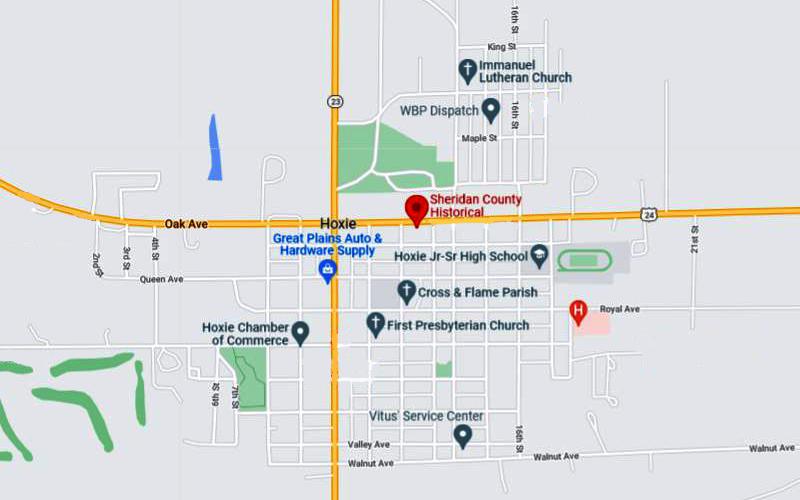Sheridan County Historical Society and Mickey's Museum Map - Hoxie, Kansas
