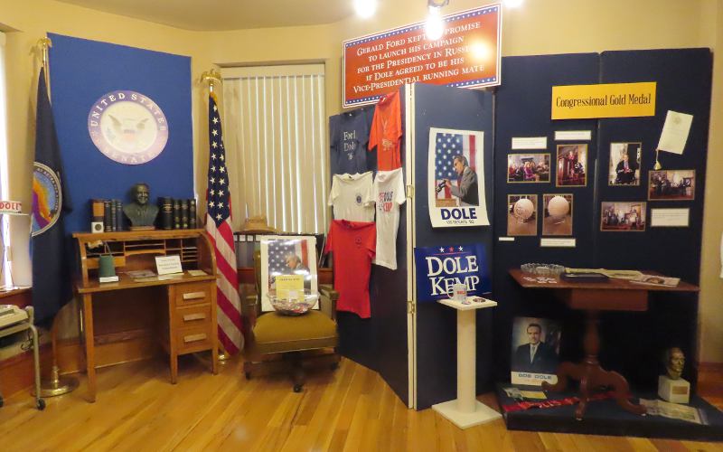 Robert Dole exhibit - Fossil Station Museum