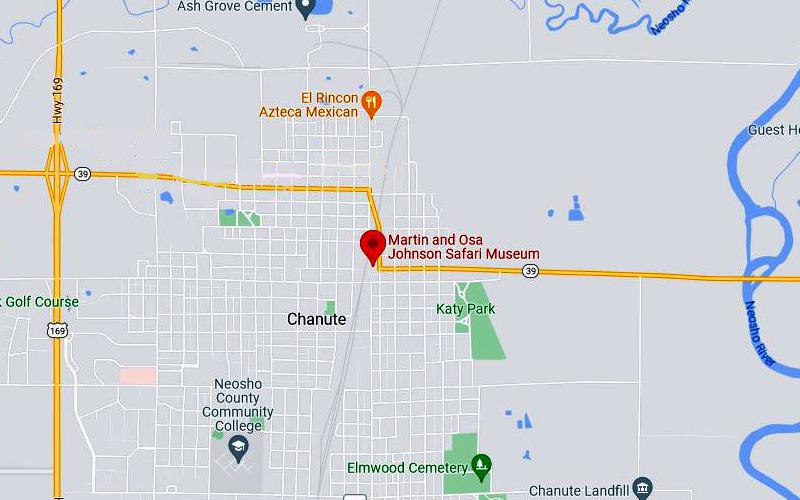 Safari Museum Map - Chanute, Kansas