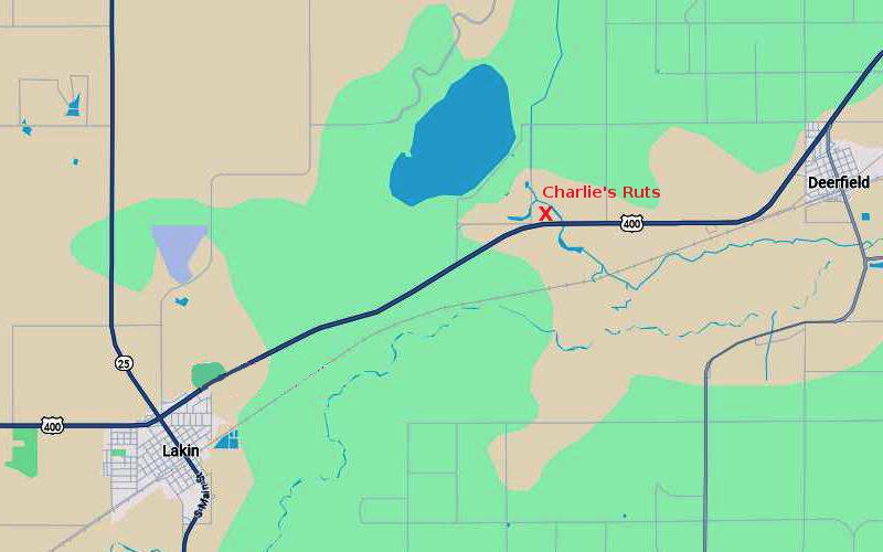 Charlie's Ruts Map - Deerfield, Kansas