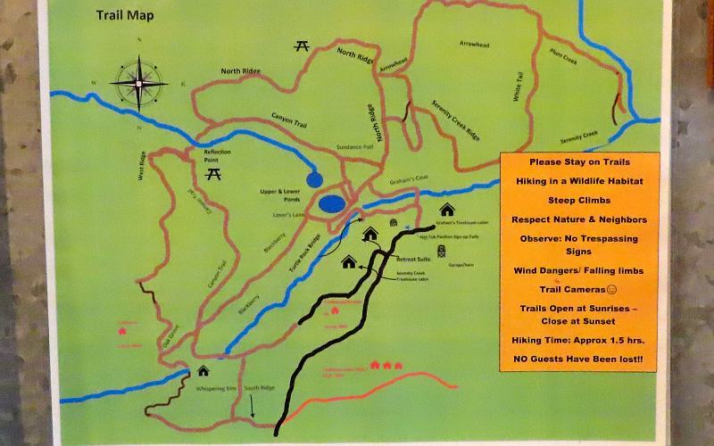 Hidden Valley Wilderness Retreat Trail Map - Easton, Kansas