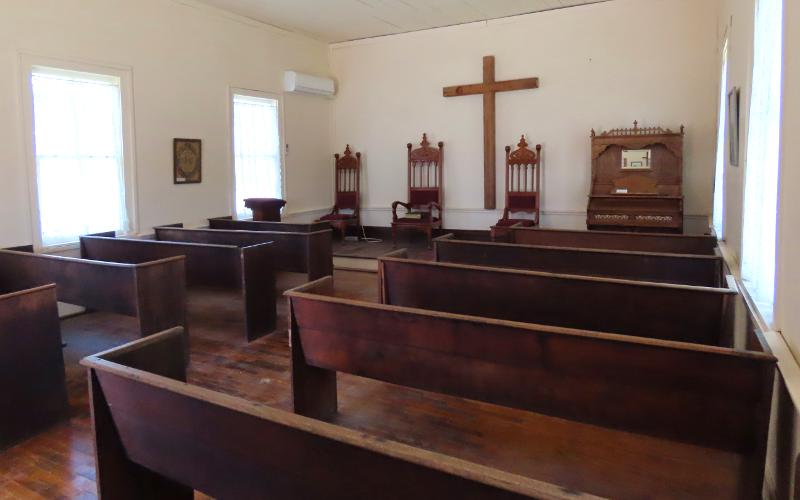 Interior of Historic Lutheran Church - Valley Falls, Kansas