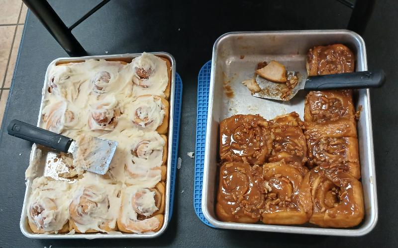 Cinnamon rolls at the Kitchen Table - Fredonia