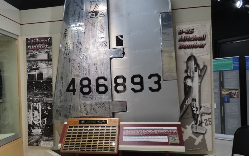 B-25 Mitchel Bomber exhibit