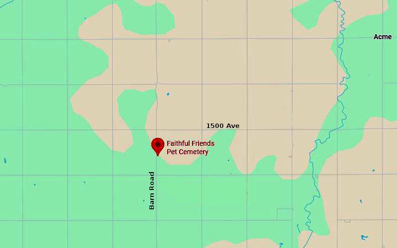 Faithful Friends Pet Cemetery Map - Solomon, Kansas