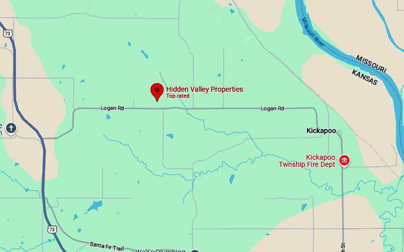 Hidden Valley Wilderness Retreat Map - Easton, Kansas