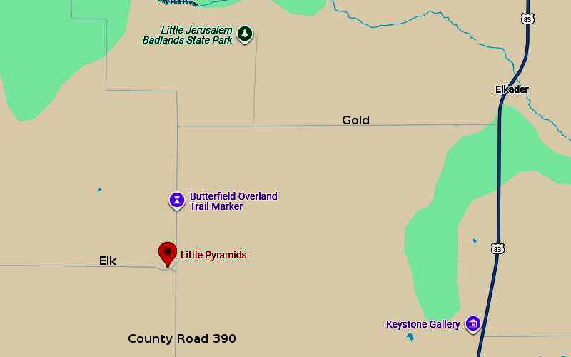 Little Pyramids Map - Logan County, Kansas