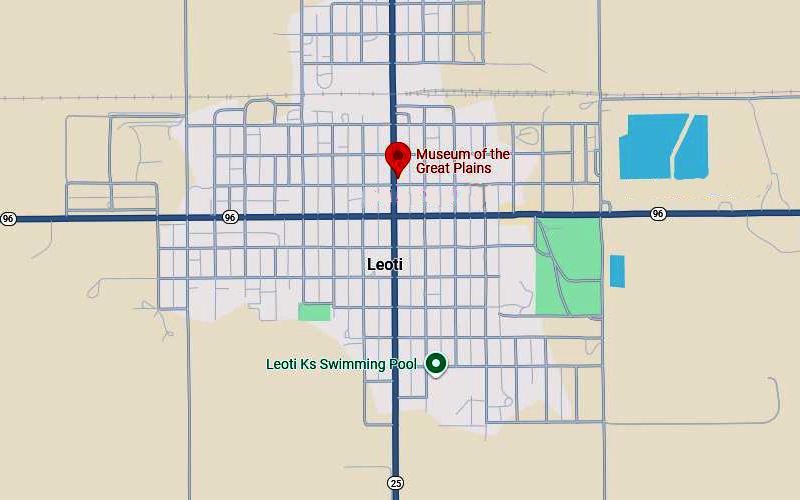 Museum of the Great Plains Map - Leoti, Kansas