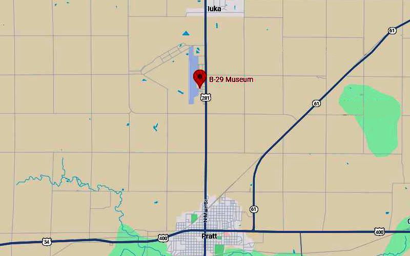 B-29 Museum and All Veterans Memorial Complex Map - Pratt, Kansas