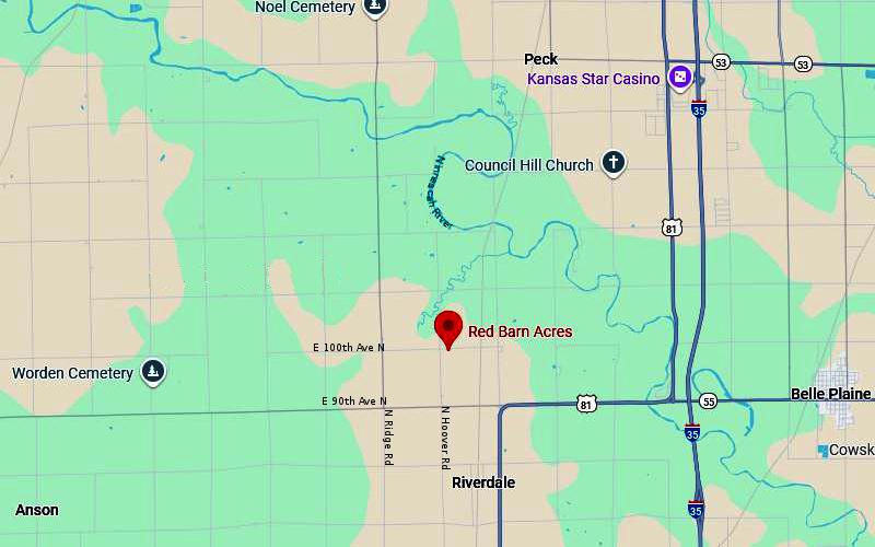 Red Barn Acres Map - Peck, Kansas
