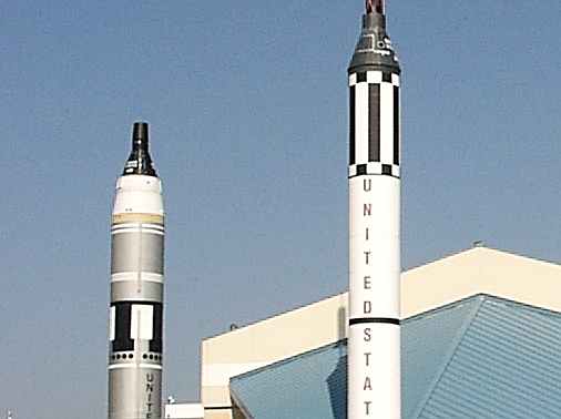 Rockets outside the Kansas Cosmosphere and Space Center