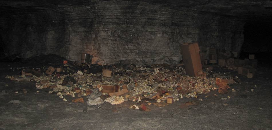 Trash in the Hutchinson salt mine