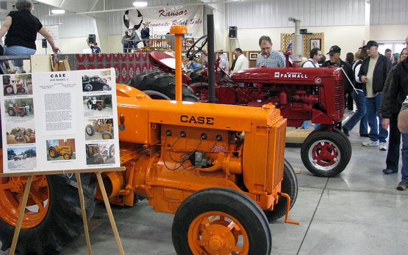 Model C Case Gas Tractor and IHC Farmall Model C tractor