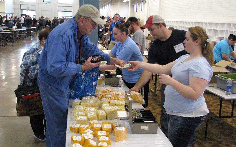 Amish cheese at the Kansas Mennonite Relief Sale