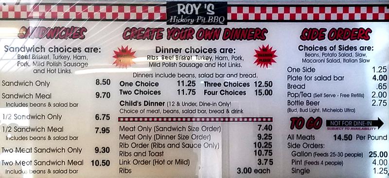 Roy's Hickory Pit BBQ - Hutchinson, Kansas