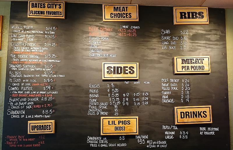 Bates City Bar-B-Que Menu - Shawnee, Kansas