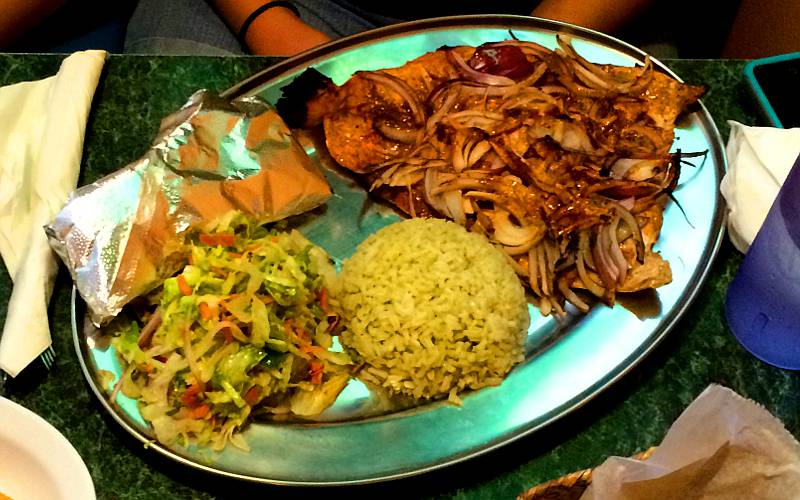 Fire grilled fish at Jarocho Pescados Y Mariscos