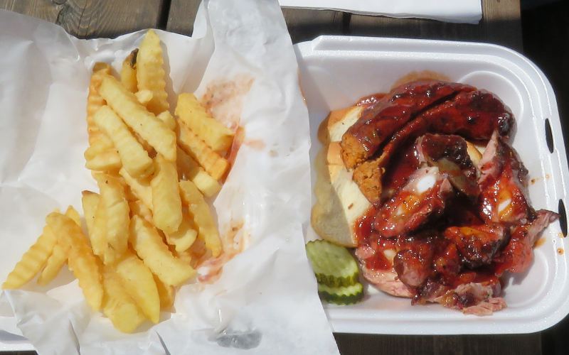 Sausage and brisket at Jones BBQ