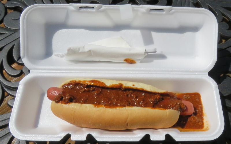 chili dog at Christy's Tasty Queen