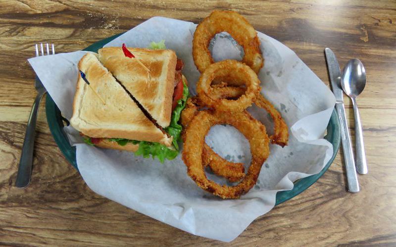 Bacon, lettuce and tomato sandwich at Dagwood's Cafe