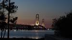 Mackinac Bridge at night - Straits of Mackinac