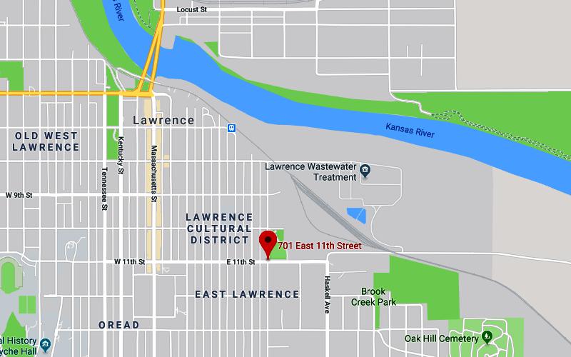 East Lawrence Waltz Map - Lawrence, Kansas