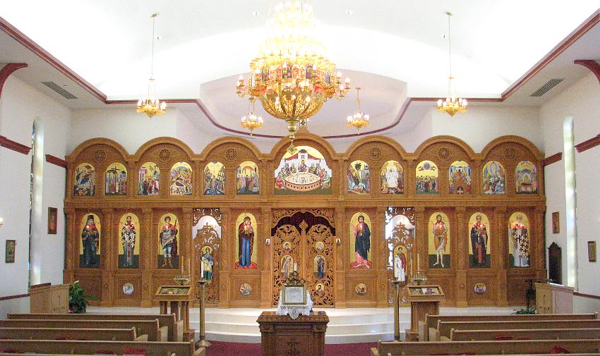 St. George Serbian Orthodox Church icons on the templon