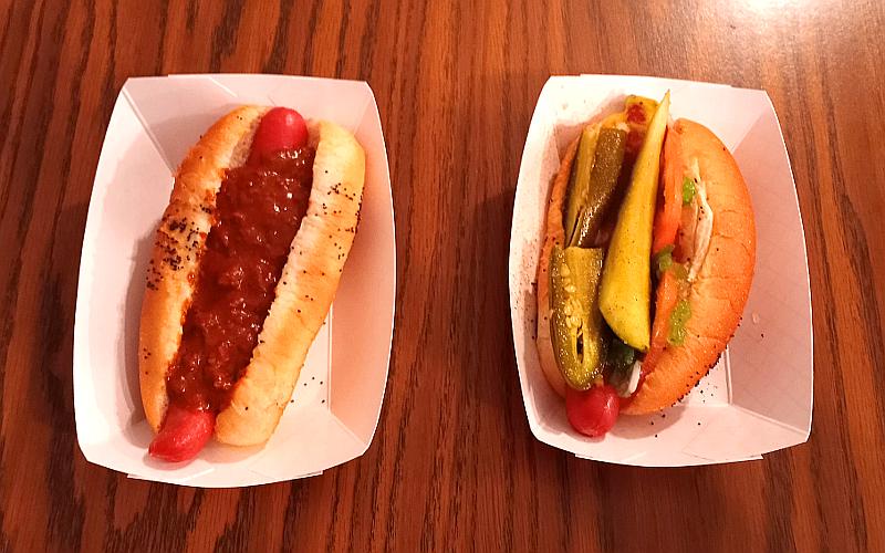hot dogs at Lenexa's Pizza Man restaurant