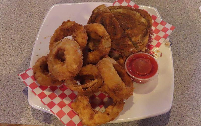 Reuben and onion rings - Cronin's Bar and Grill