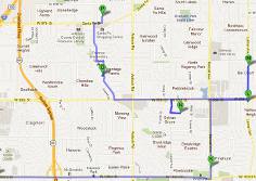 Overland Park Christmas Lights map