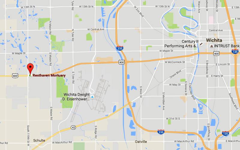 Resthaven Cemetery Map - Wichita, Kansas