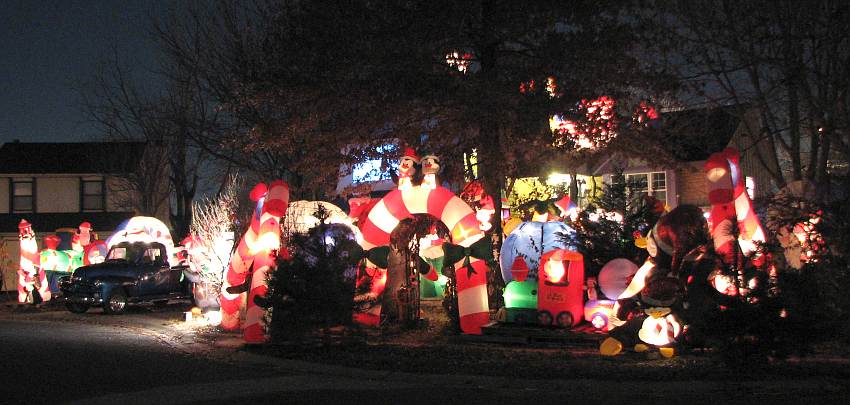 Paulie's Penguin Playground - Christmas display in Olathe, Kansas