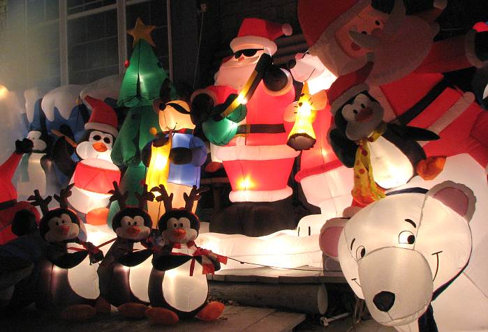 lighted Santa's Jazz Band