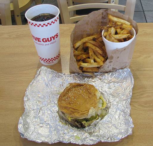 Five Guys Cheeseburger