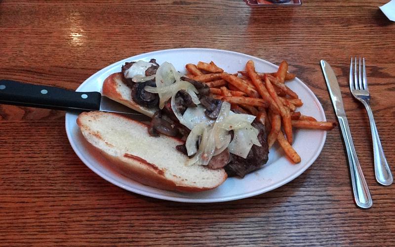 Austin's Bar and Grill steak sandwich