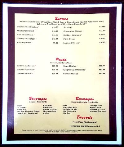 Downtown Diner breakfast menu - Olathe, Kansas