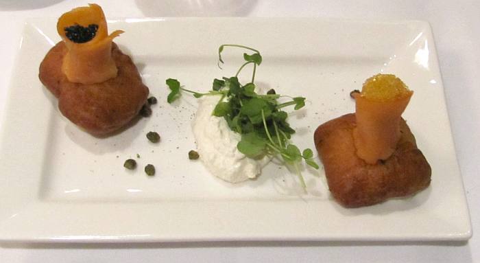 smoed salmon and caviar at the Broadmoor Bistro