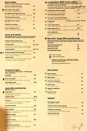 Q39 Menu - Overland Park, Kansas