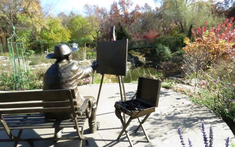 Monet sculpture - Overland Park Arboretum